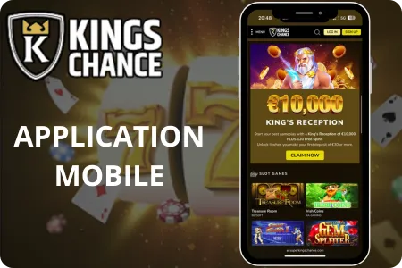 Application mobile de Kings Chance Casino