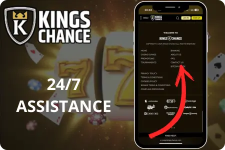 Client support Kings Chance Casino