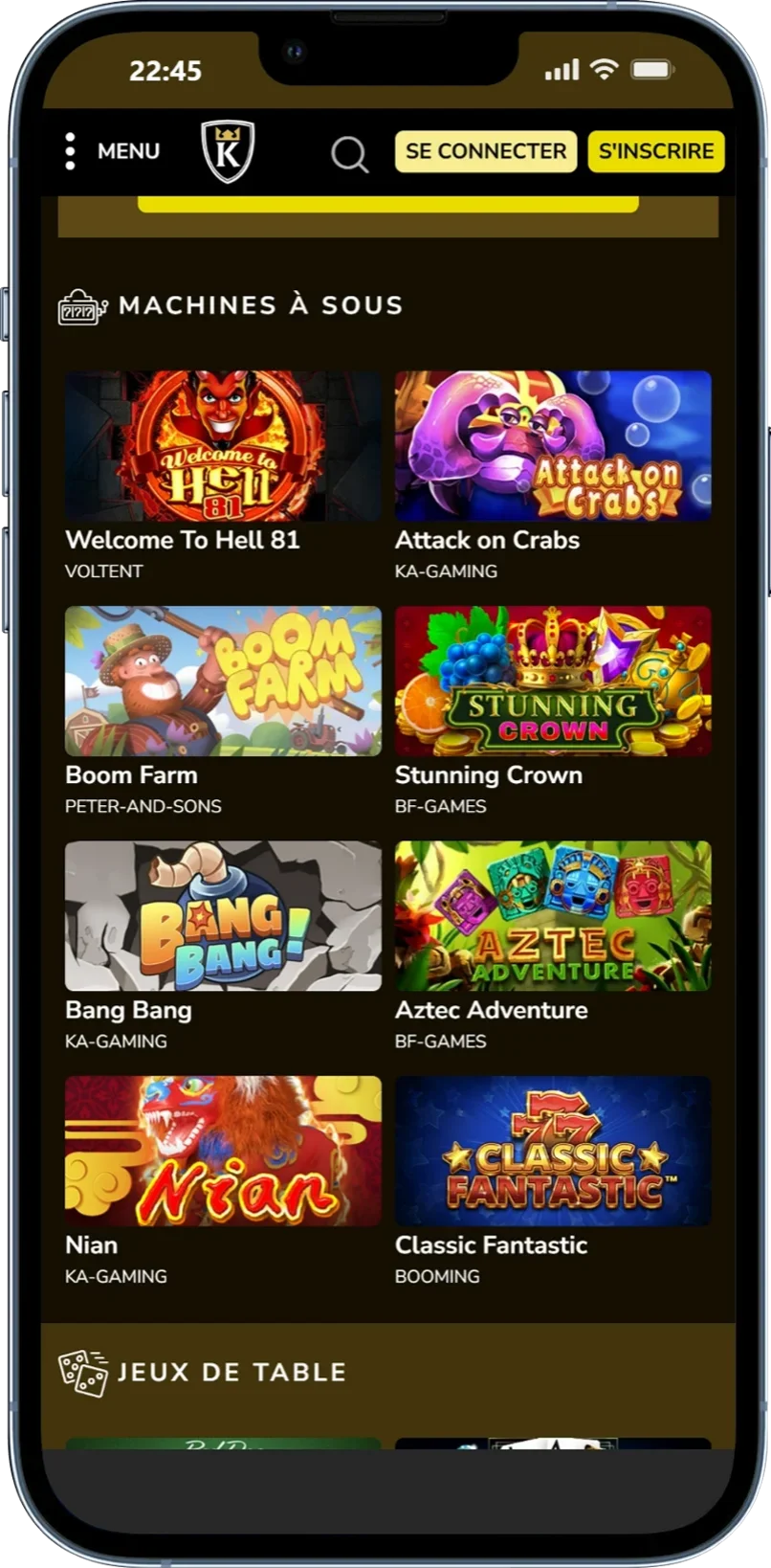 Kings Chance APK enregistrement