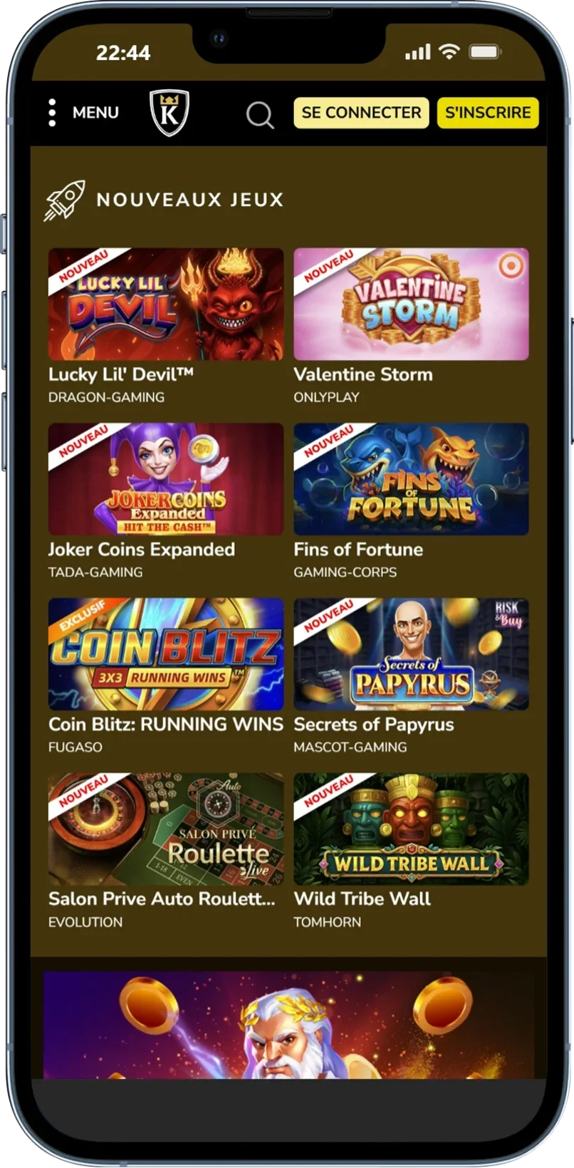 Kings Chance android connexion